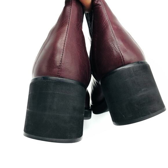 HOMERS Artisan Ribbed Chelsea Leather Ankle Boot Purple 41 - Picture 10 of 13